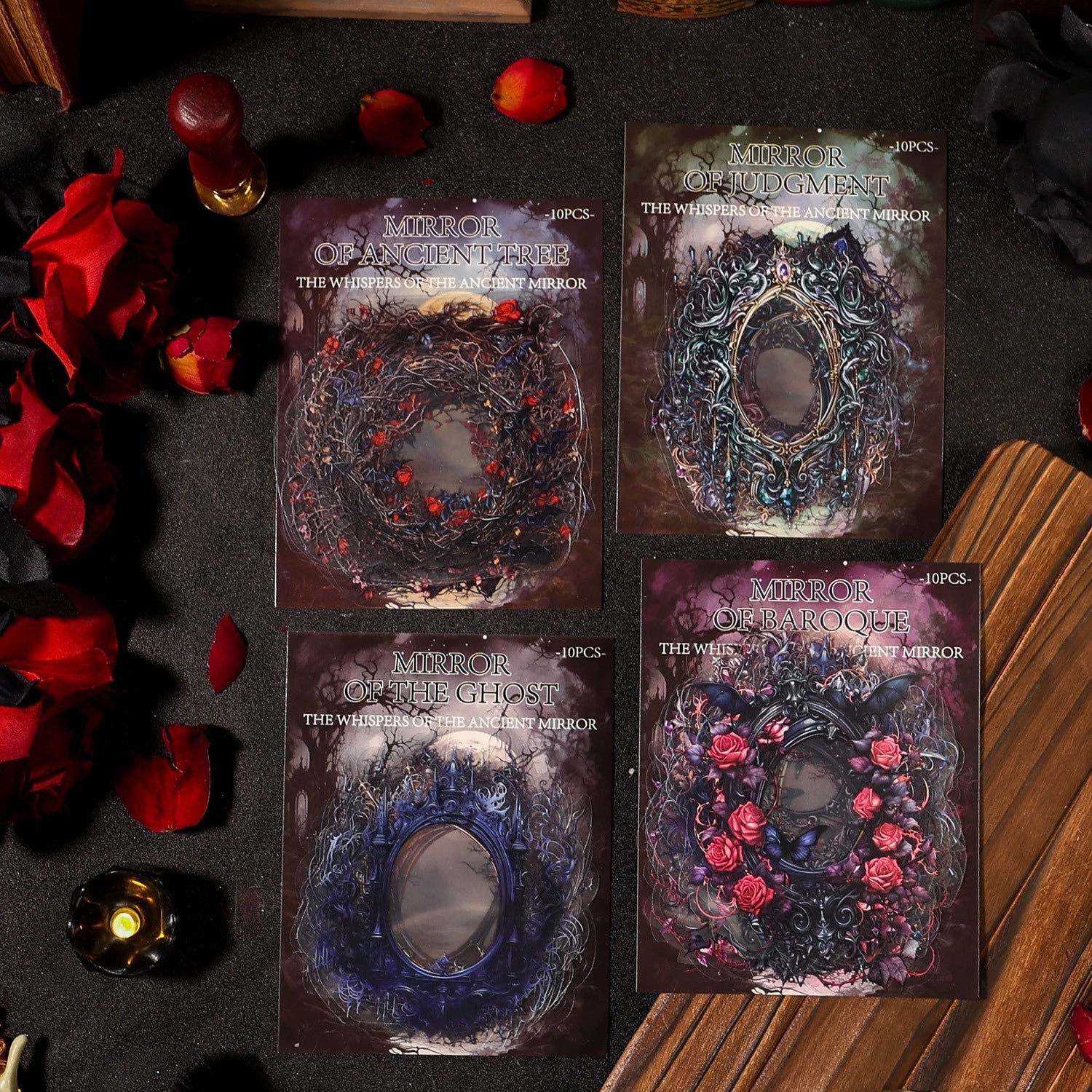 Whisper Of The Ancient Mirror Series Retro Dark Gorgeous Border Sticker Pack